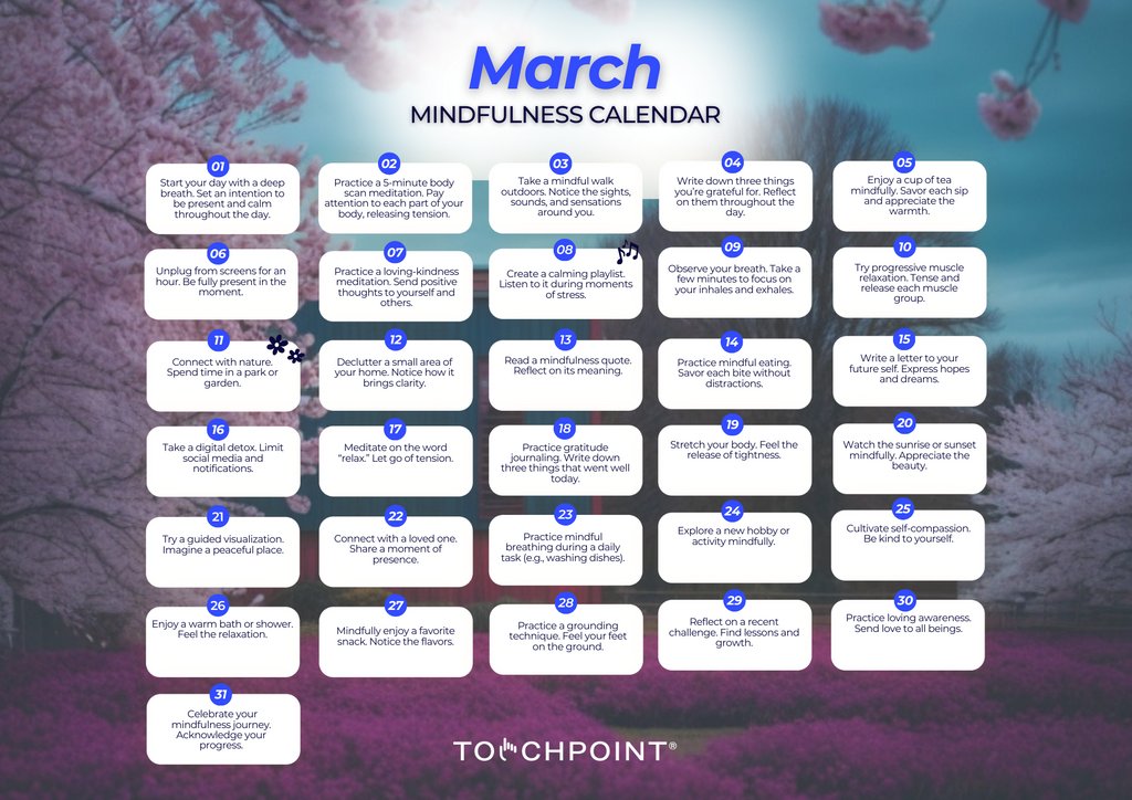 The March Mindfulness Calendar is Here!