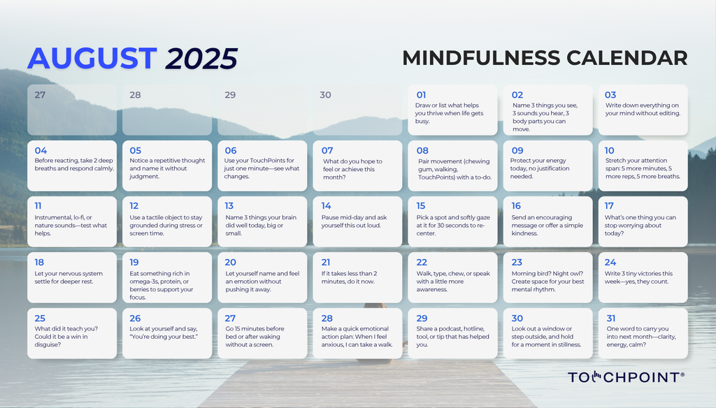 The August 2025 Mindfulness Calendar Is Here!