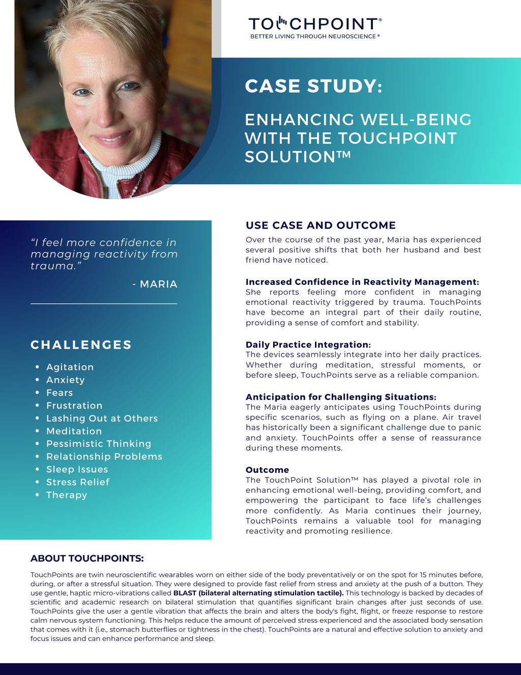 Case Study: Enhancing Emotional Stability with the Touchpoint Solution™